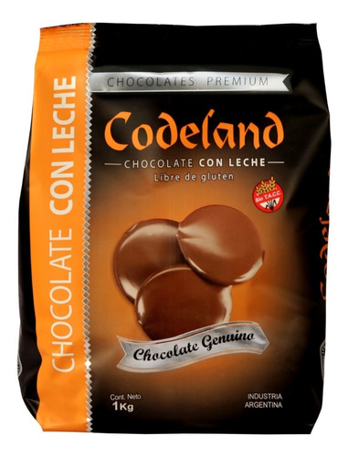 Chocolate Con Leche Codeland X 1 Kg Sin Tacc