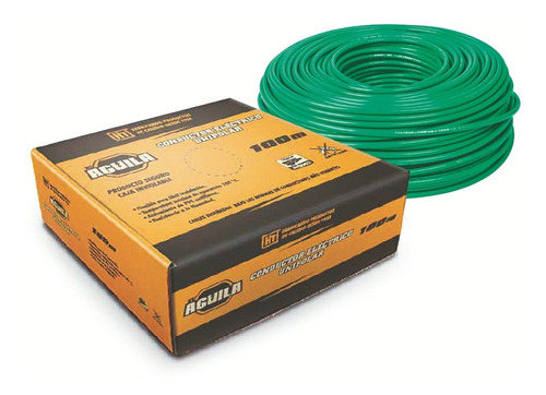 Cable Cal. 10 Verde Thw 1 Hilo 100m Aguila 200247