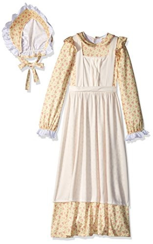 Disfraz Para Niña De Pionera Americana Del Siglo 19 Talla