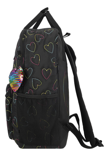 Mochila Unisex Notebook 5xt Corazones Negro Xtrem