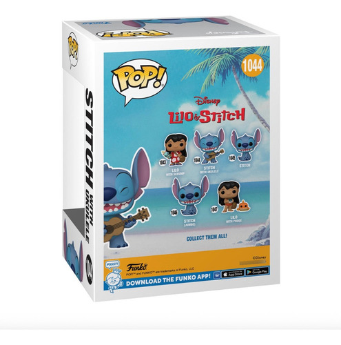 Funko Pop Stitch With Ukulele #1044 Flocked