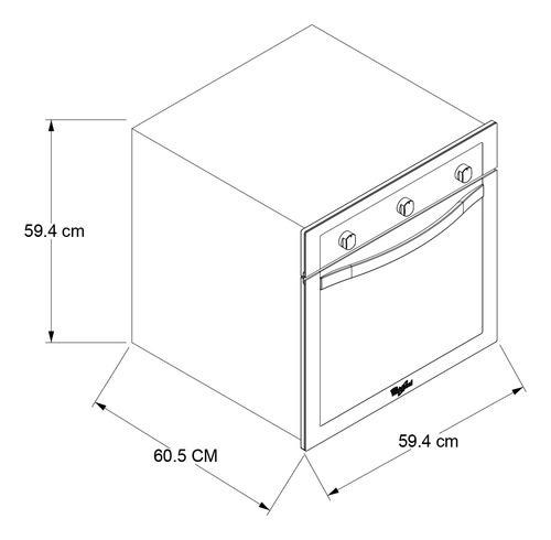 Horno A Gas Whirlpool 24 Acero Inoxidable Woa120s Gris Acero