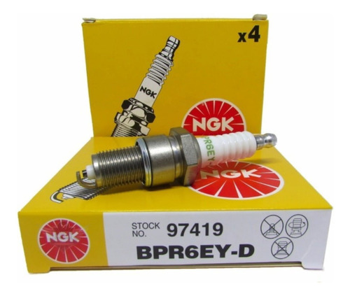 Jogo Velas Ignição Ngk Bpr6eyd Gm Blazer 2.4 Mpfi S10 2.4 Mpfi Original Ngk