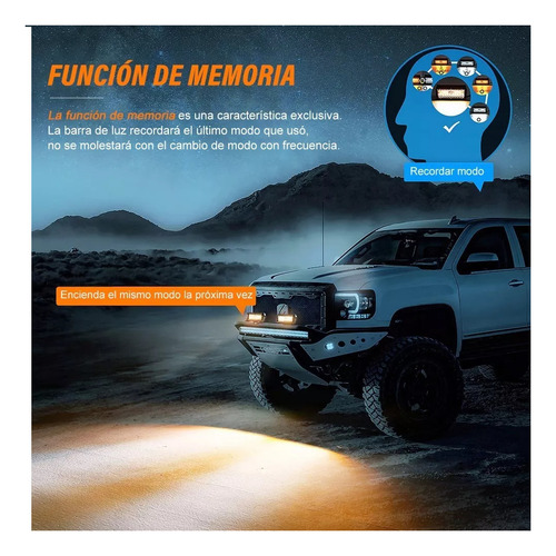 Par Faros 7 Auxiliares 6500k Blanco/ámbar Parpadeo 5 Modos