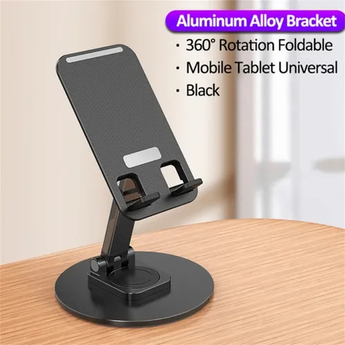Soporte De Mesa Para Celular Rotación 360 Aluminio Plástico
