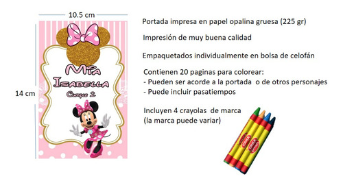 15 Mini Libros Personalizados Para Colorear Con Crayolas