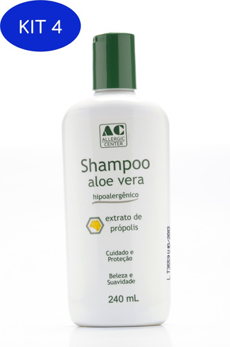 Kit 4 Shampoo Hipoalergênico Allergic Center