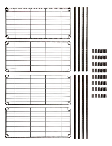 Estantería Rack Metálico Decoteam 4 Estantes Ajustable