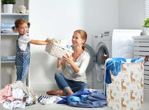 Cesto De Ropa Essme Kids, Cesto De Jirafa Plegable De Lona I
