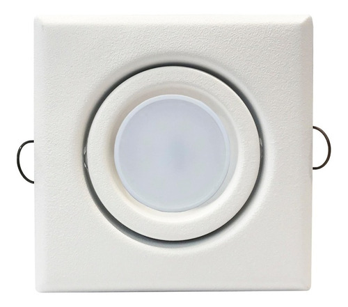 Pack 10 Spot Embutir Cuadrado Blanco Lampara Dicroica Led 7w