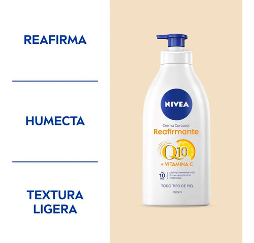 Nivea Crema Corporal Reafirmante Q10 1000 Ml