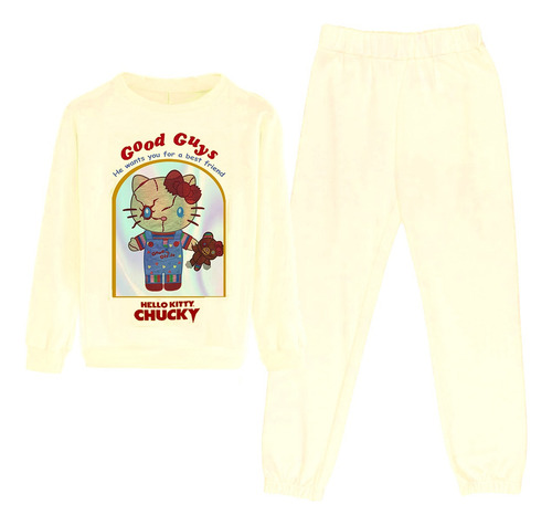 Conjunto De Sudadera Y Pans De Niña Hello Kitty Logo Kitty 4