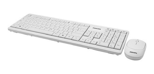 Imagen 3 de 5 de Kit Teclado y mouse Inalámbrico Philips C314 white