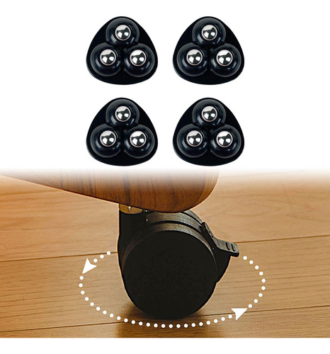 2 X 4 Piezas De Deslizadores De Ruedas Autoadhesivos Para