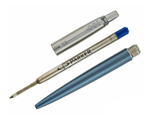 Imagen 3 de 7 de Lapicera Parker Jotter Acero Grab. Gratis Electroimporta