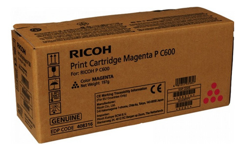 Toner Ricoh P C600 408312 Magenta Savin Lanier Original
