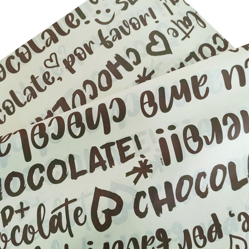 Imagem 1 de 1 de Papel Seda Páscoa 50x70 Amo Chocolate Off White 50 Folhas