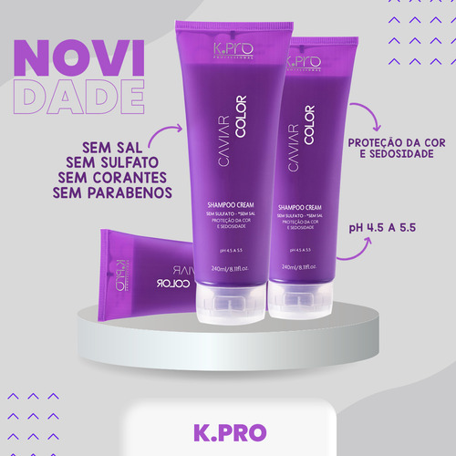 Shampoo Caviar Color Cream K.pro Sem Sulfato 240ml