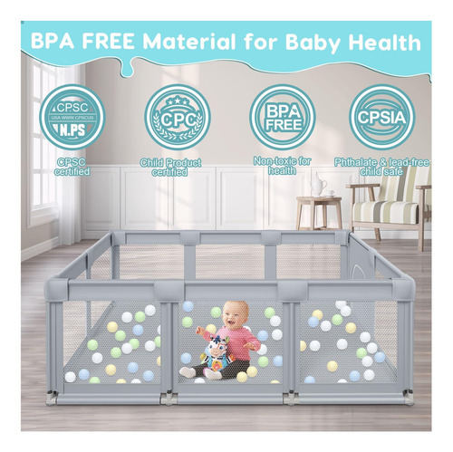 74 × 50 Playpen De Bebé Grande, Playpens Para Bebés Para Y &