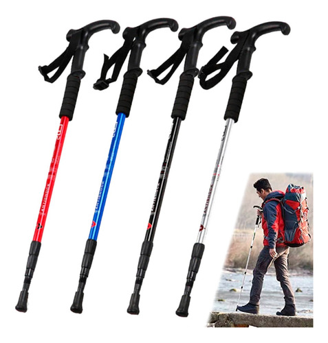 Baston Trekking Antishock Aluminio Liviano Hiking 135cm