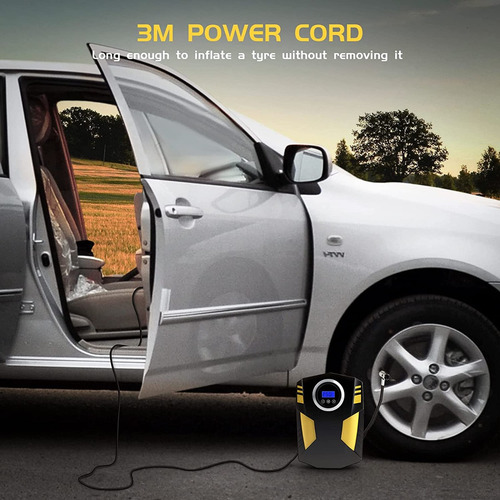 Glowlin Compresor Inflador De Llanta Para Auto Goxawee Lcd