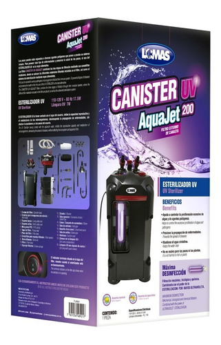 Filtro Canasta Uv Lomas Aquajet Uv 200 Canister 8921 127V