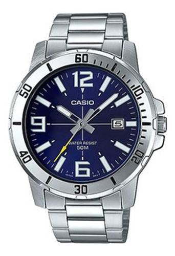 Casio Mtp-vd01d-2bv Enticer Para Hombre, Acero Inoxidable, C