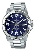 Comprar Casio Mtp-vd01d-2bv Masculino Enticer Em Aço Inoxidável Azul