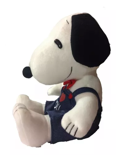 Snoopy Peluche I Love You Overol Azul Sentado 22cm Peanuts