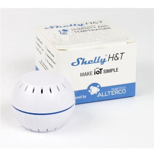 Imagen 1 de 2 de Shelly Ht White Iot - Sensor De Humedad Y Temperatura Wifi