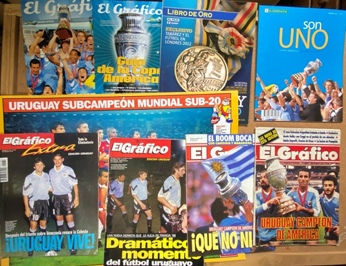 8 Revistas Uruguay Celeste Lote, Fútbol Deportes, Cf118