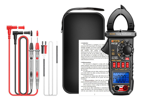 Pinza Amperimétrica Digital, Herramienta De Voltaje Negro