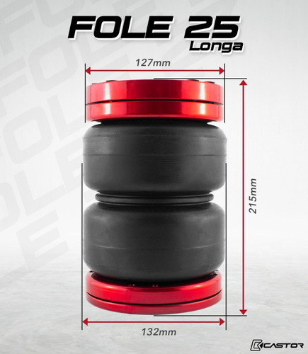 Bolsa Gomada Fole 25 Longa - Castor Suspensoes
