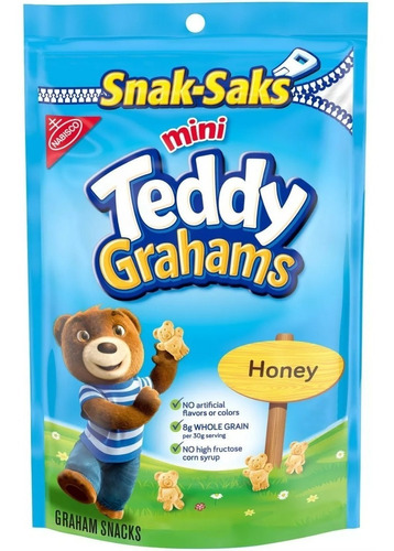 Teddy Grahams Honey Graham Snacks Snack-sak - 8oz Galletas