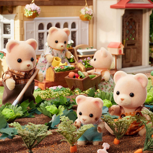 Toy Calico Critters Cuddle Bear Family Con 4 Muñecas De Más
