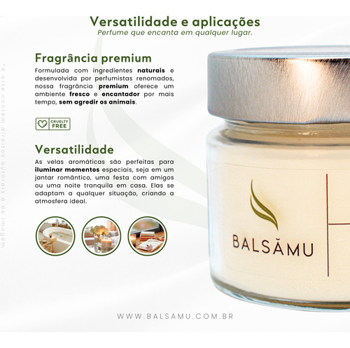 Vela Aromática Premium Balsamu Lumina 150g