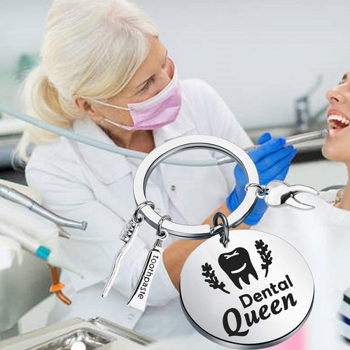 Wsnang Dentista Regalos Dental Queen Llavero Asistente Denta