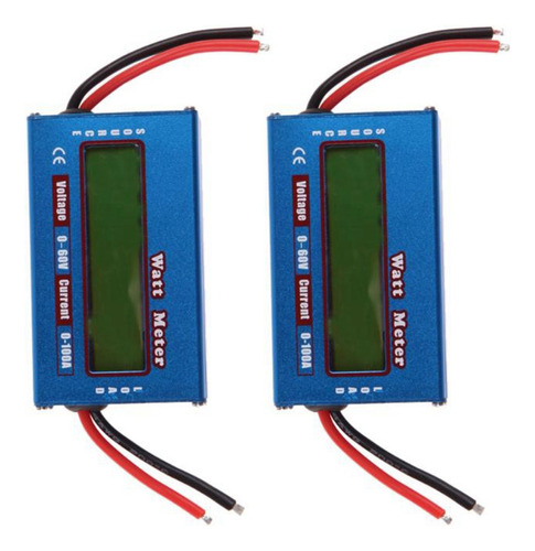 2x Wattímetro Digital Watt Meter Meter Dc 60v 100a Balance V