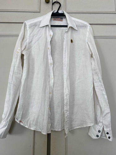 Camisa Hombre Lino Blanco Scotch And Soda Amsterdam