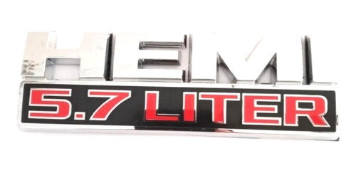 Par Emblema Hemi 5.7 Liter Dodge Ram Durango Nitro Cromo