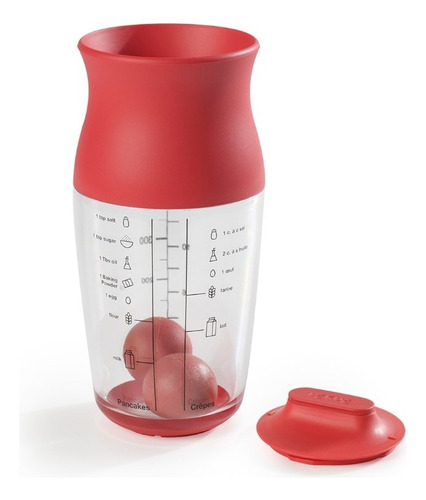 Mezclador Shaker Para Masas Rojo 700ml Marca Lékué