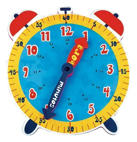 Reloj Didáctico De Foamy Evaflex Color Azul