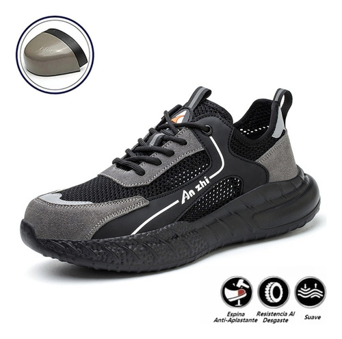 Tenis Industriales Hombre Seguridad Trabajo Casquillo Az745