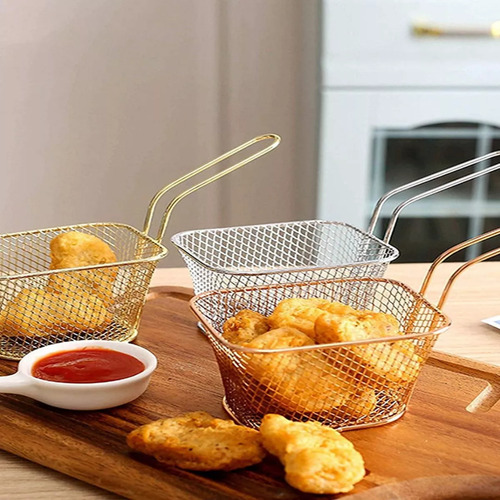Canasto Freidor Acero Inoxidable Papa Frita Cocina Personal