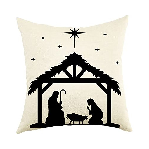 Fundas De Almohada Navideñas  Oh Santa Noche , 18 X 18...