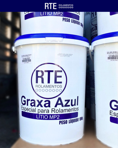 Graxa Azul De Lítio Rte Para Rolamentos Multiuso Balde 10kg