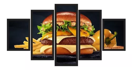 Quadro Decorativo - Hamburguer Grande - Ecograph - Gráfica e