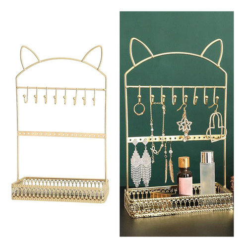 Imagen 5 de 7 de Organizador Colgante Mesa Porta Collares 3 Oro