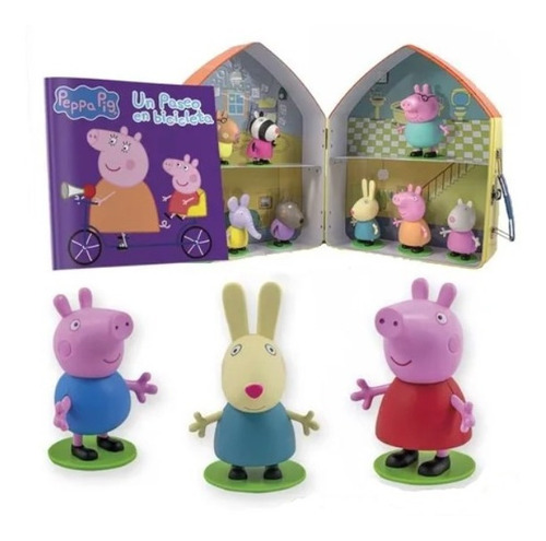 Clarín Colección La Casa De Peppa Pig + 12 Muñecos Oficiales