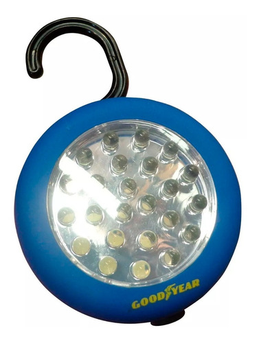 Luz Led Redonda Con Iman Y Gancho 24leds Good Year Linterna Color de la linterna Azul Color de la luz Blanca